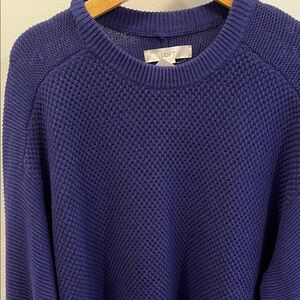 LOFT Deep Blue Textured Sweater